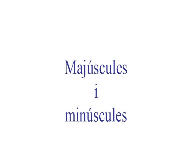 Majúscules i minúscules | Recurso educativo 34275