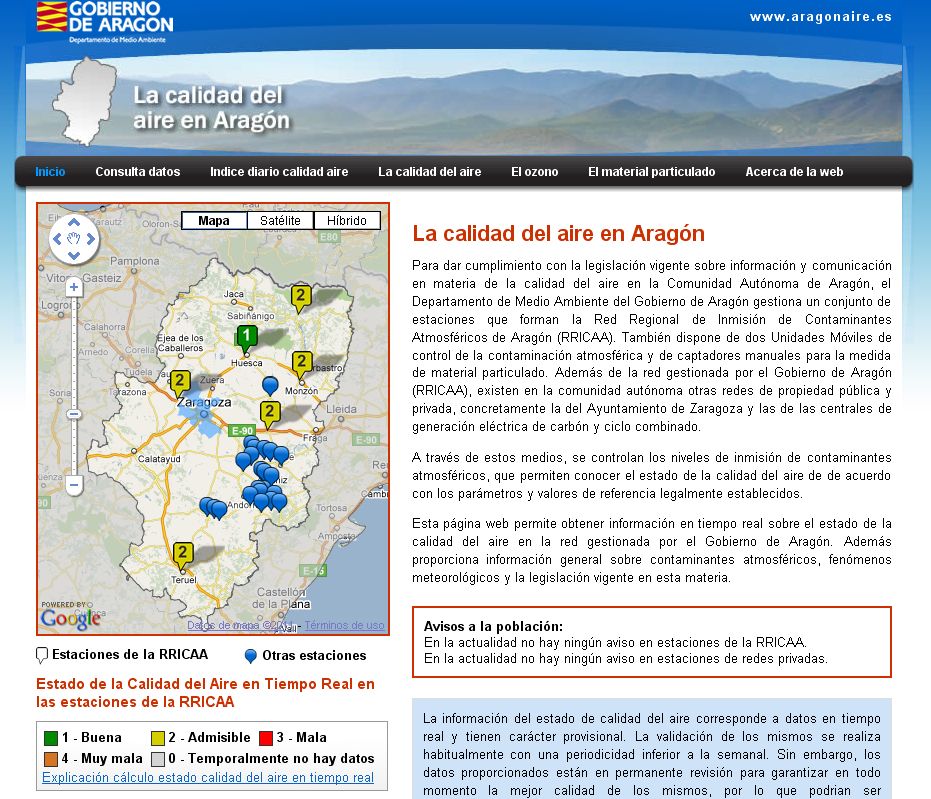 Calidad el aire en Aragón | Recurso educativo 34696