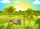 Puzzle Nivel 6: Escena Rural | Recurso educativo 35260
