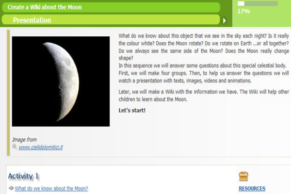 Create a Wiki about the Moon | Recurso educativo 40364