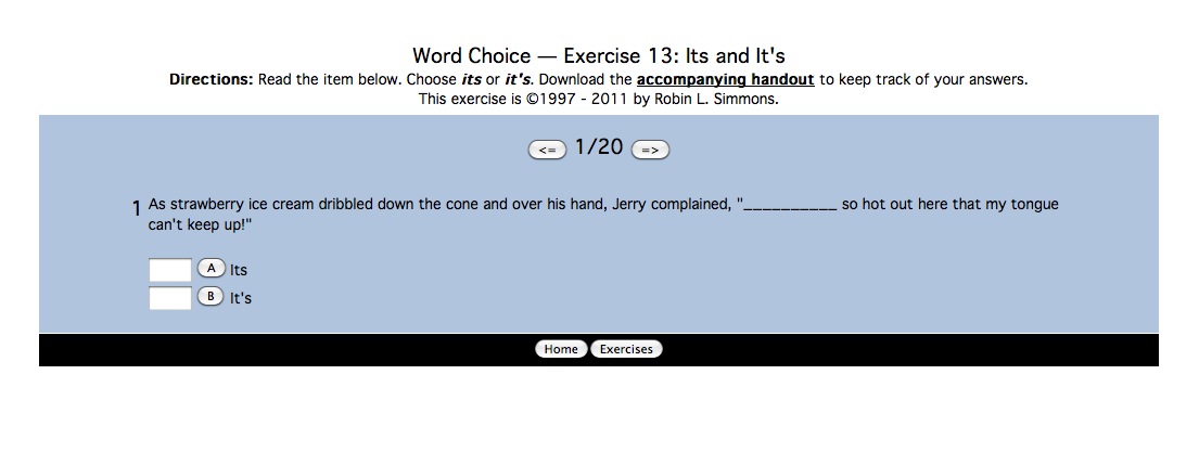 Word Choice: its and it's | Recurso educativo 42495