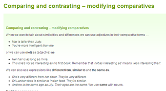 Grammar: Comparing and contrasting | Recurso educativo 48369