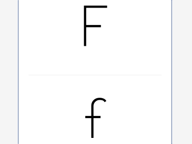 Ficha gráfica en Pdf: f y F | Recurso educativo 50425