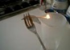 Experimento: Otro equilibrio con dos tenedores, un palillo y fuego | Recurso educativo 10584