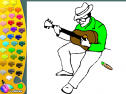 ¡A Colorear!: Guitarrista | Recurso educativo 29009