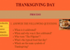 Webquest: Thanksgiving Day | Recurso educativo 9990
