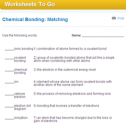 Chemical bonding: Matching | Recurso educativo 69031