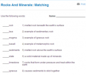 Rocks and minerals: Matching | Recurso educativo 69955