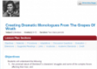Creating dramatic monologues from The Grapes Of Wrath | Recurso educativo 70232