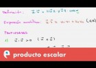 Producto escalar de dos vectores | Recurso educativo 109245