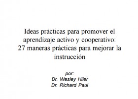 27 Ideas prácticas para promover el aprendizaje activo y cooperativo en pdf | Recurso educativo 751191