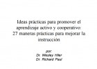 27 Ideas prácticas para promover el aprendizaje activo y cooperativo en pdf | Recurso educativo 751191