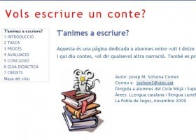 Vols escriure un conte? | Recurso educativo 736215