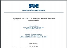 Ley Orgánica 3/2007, de 22 de marzo, para la igualdad efectiva de mujeres y ho | Recurso educativo 750583