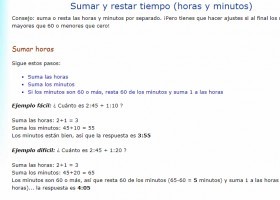 Sumar i restar temps (hores i minuts) | Recurso educativo 774884